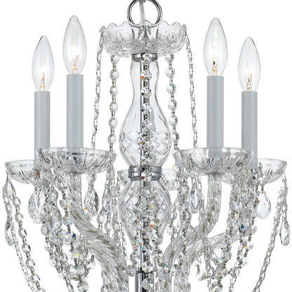 Crystorama Traditional 5 Light Swarovski Crystal Mini Chandelier