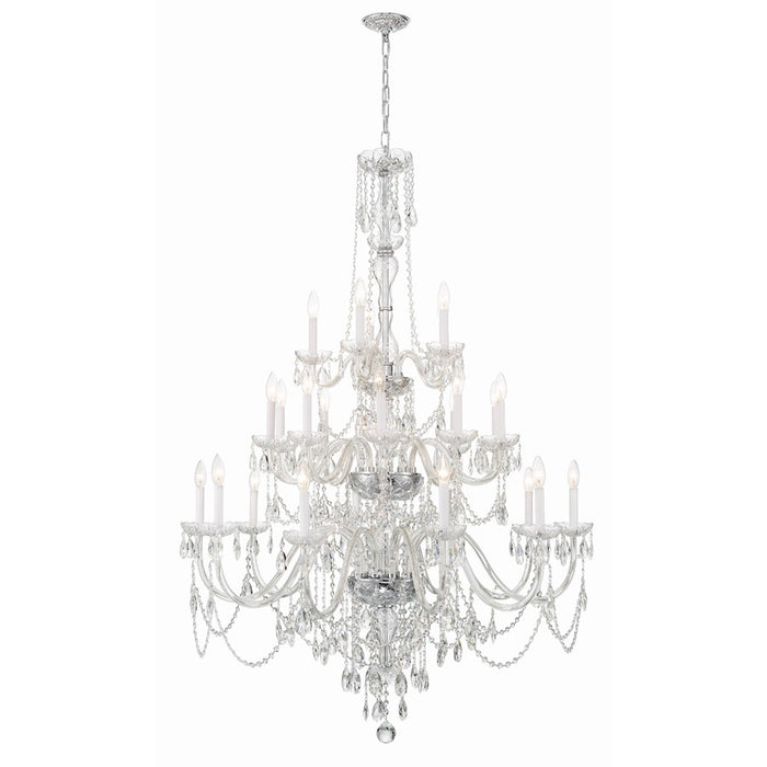 Crystorama Traditional Crystal 25 Light Chandelier, Chrome - 1156-CH-CL-MWP