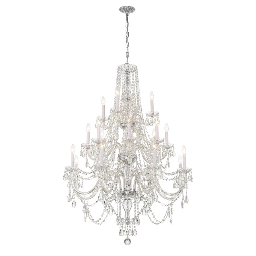 Crystorama Traditional Crystal 20 Light Chandelier, Chrome - 1157-CH-CL-MWP