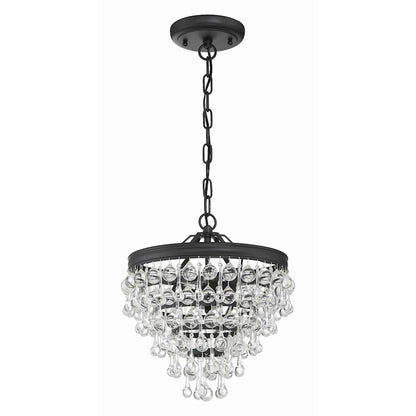 Calypso Mini Chandelier, Matte Black