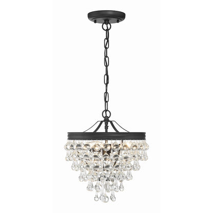 Calypso Mini Chandelier, Matte Black