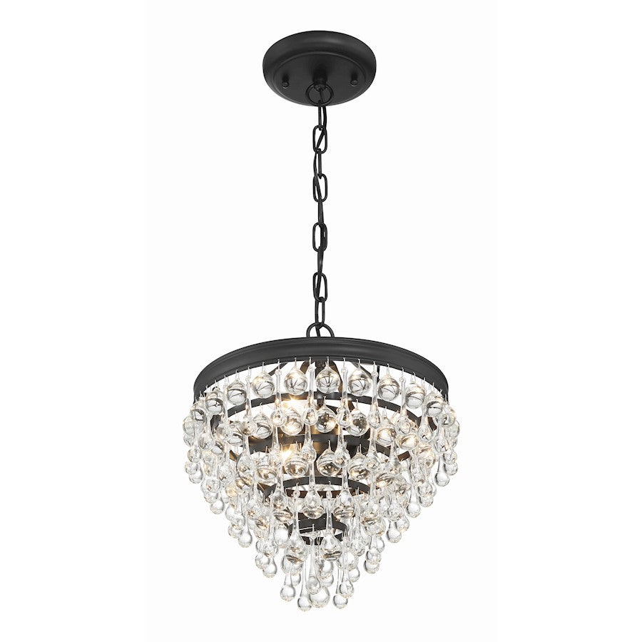 Calypso Mini Chandelier, Matte Black