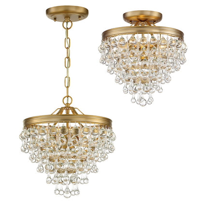 3 Light Vibrant Ceiling Mount, Gold