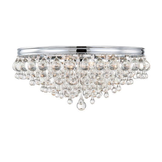 Crystorama Calypso 6 Light Crystal Teardrop Ceiling Mount