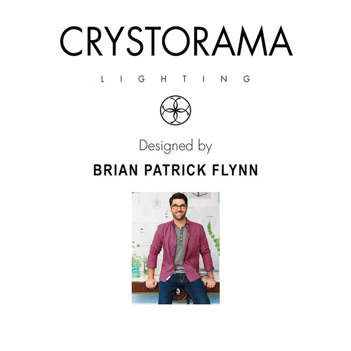 Crystorama Brian Patrick Flynn for Truax 2 Light Pendant, Aged Brass
