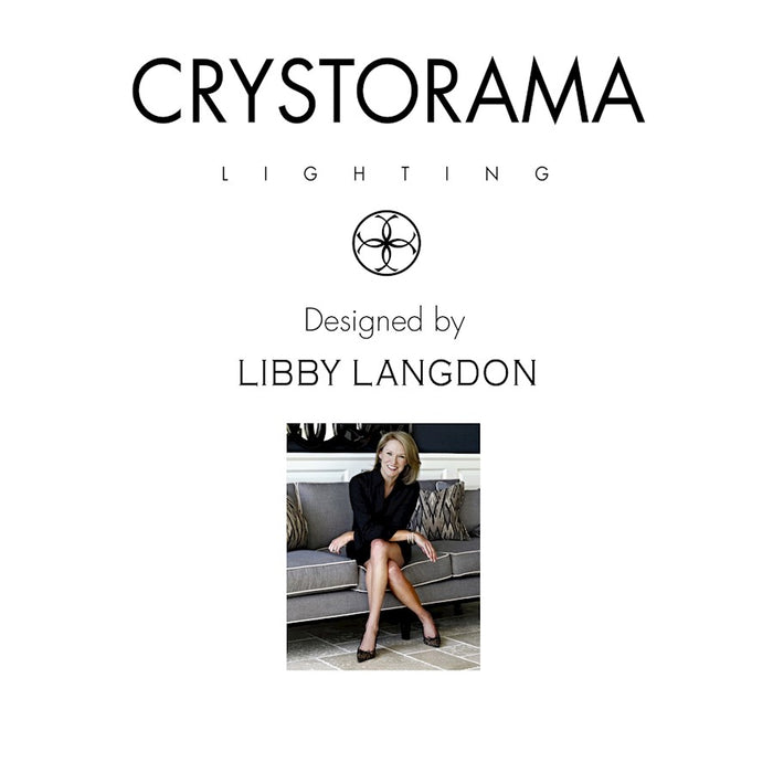 Crystorama Sylvan  Libby Langdon Sconce, Black Forged