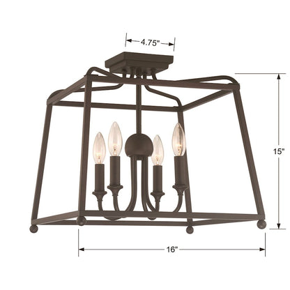 Crystorama Sylvan 4 Light Ceiling Mount