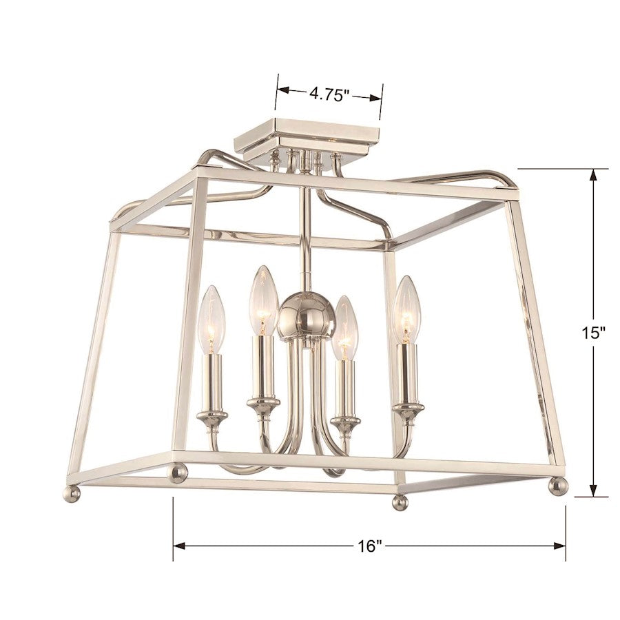 Crystorama Sylvan 4 Light Ceiling Mount