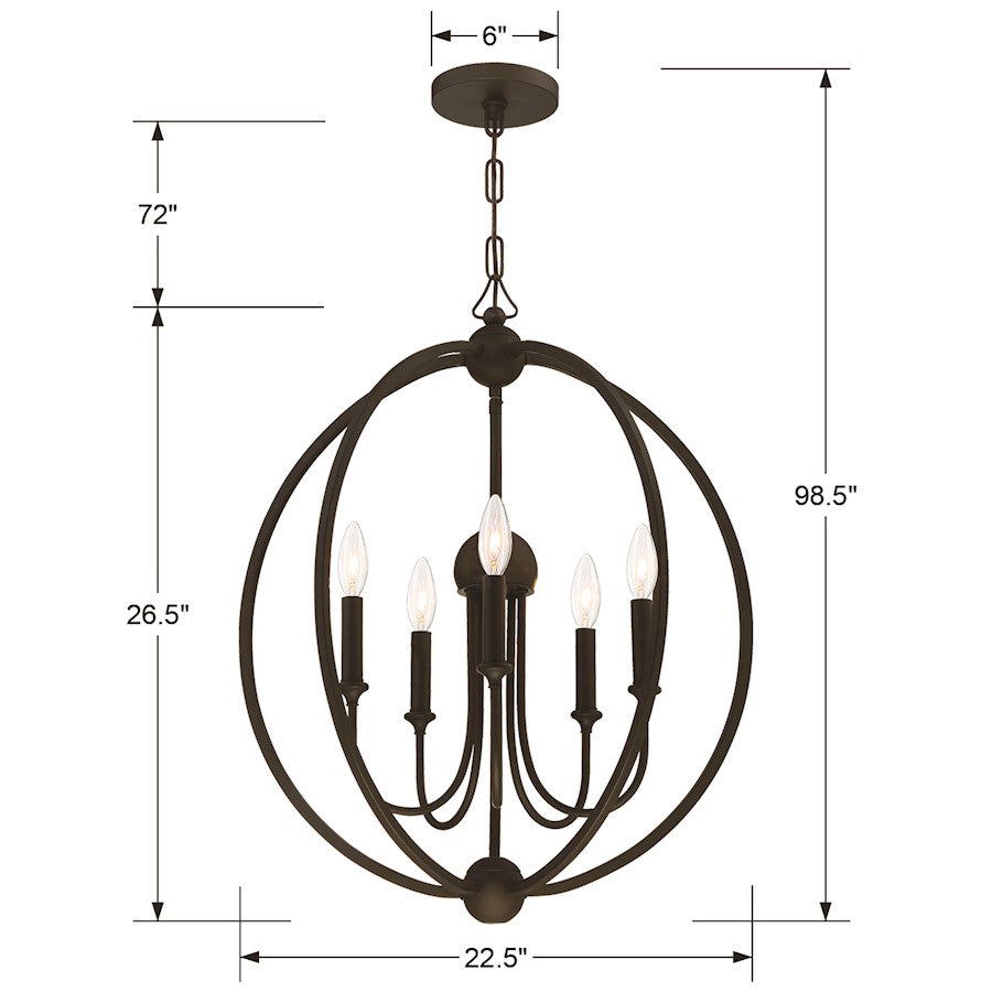 5 Light Chandelier