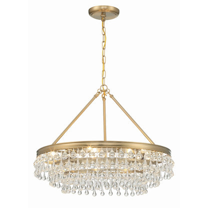 Crystorama Calypso 6 Light Chandelier, Vibrant Gold - 237-VG