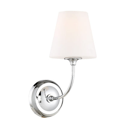 Crystorama Sylvan 1 Light Libby Langdon Wall Mount, Chrome - 2441-OP-CH