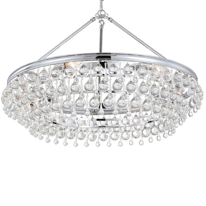 6 Light Crystal Teardrop Chandelier