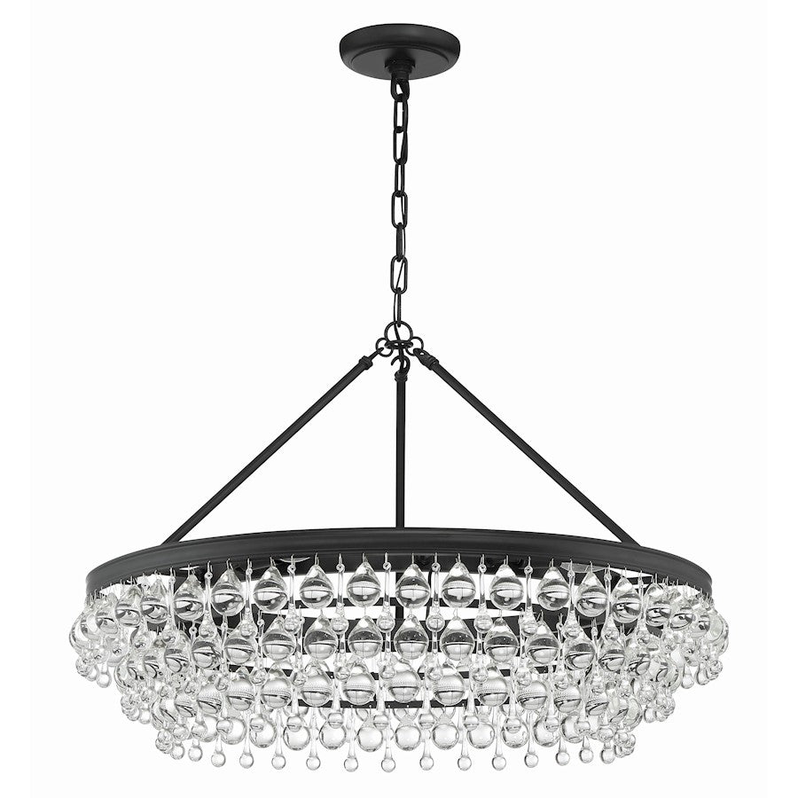 30"Chandelier, Matte Black