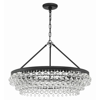 30"Chandelier, Matte Black