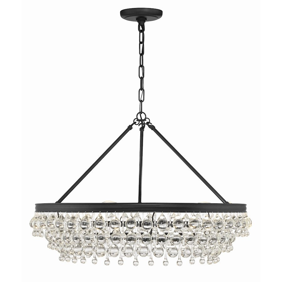 30"Chandelier, Matte Black