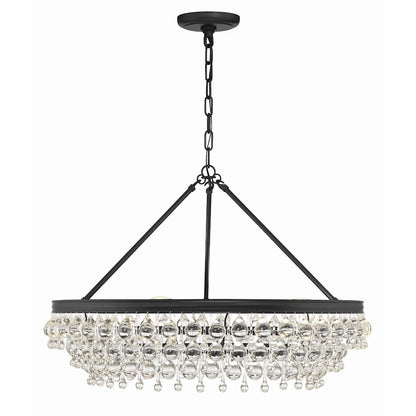 30"Chandelier, Matte Black