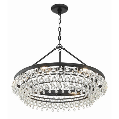 30"Chandelier, Matte Black