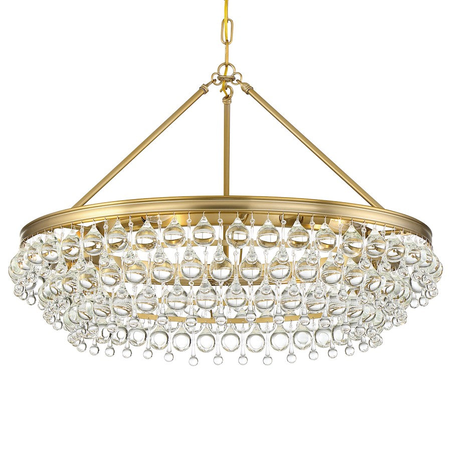 6 Light Crystal Teardrop Chandelier