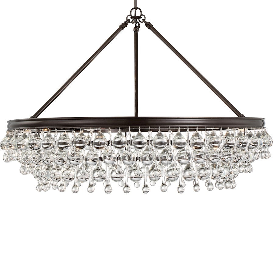 6 Light Crystal Teardrop Chandelier