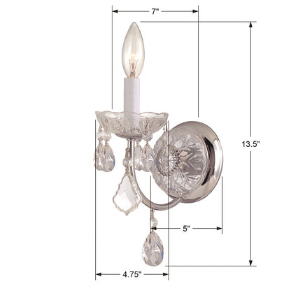 Imperial 1 Light Wall Mount, Polished Chrome/Italian