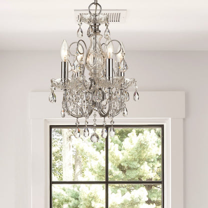 Crystorama Imperial 4 Light Clear Crystal Chrome Mini Chandelier I