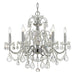 Crystorama Imperial 6 Light Chandelier, Polished Chrome/Italian - 3226-CH-CL-I