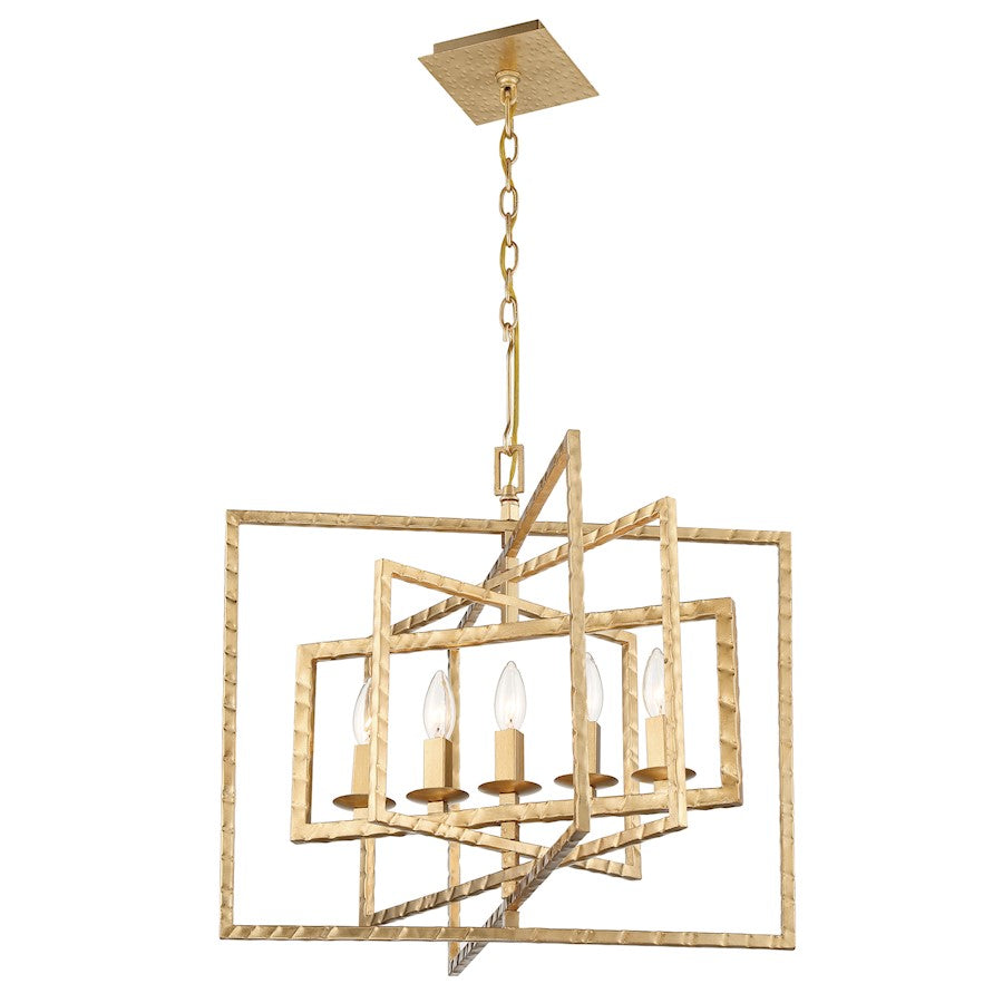 Capri Chandelier, Antique Gold