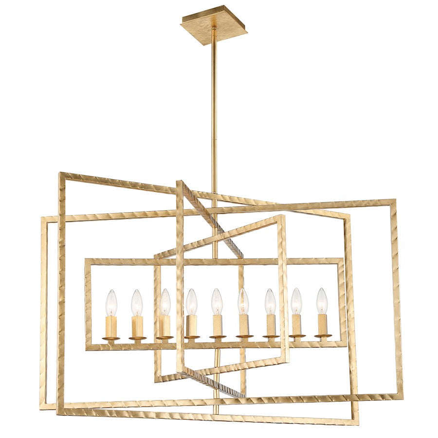 Capri Chandelier, Antique Gold