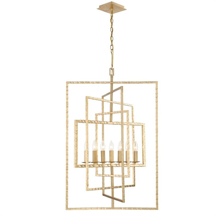 Crystorama Capri 7 Light Chandelier, Antique Gold - 339-GA