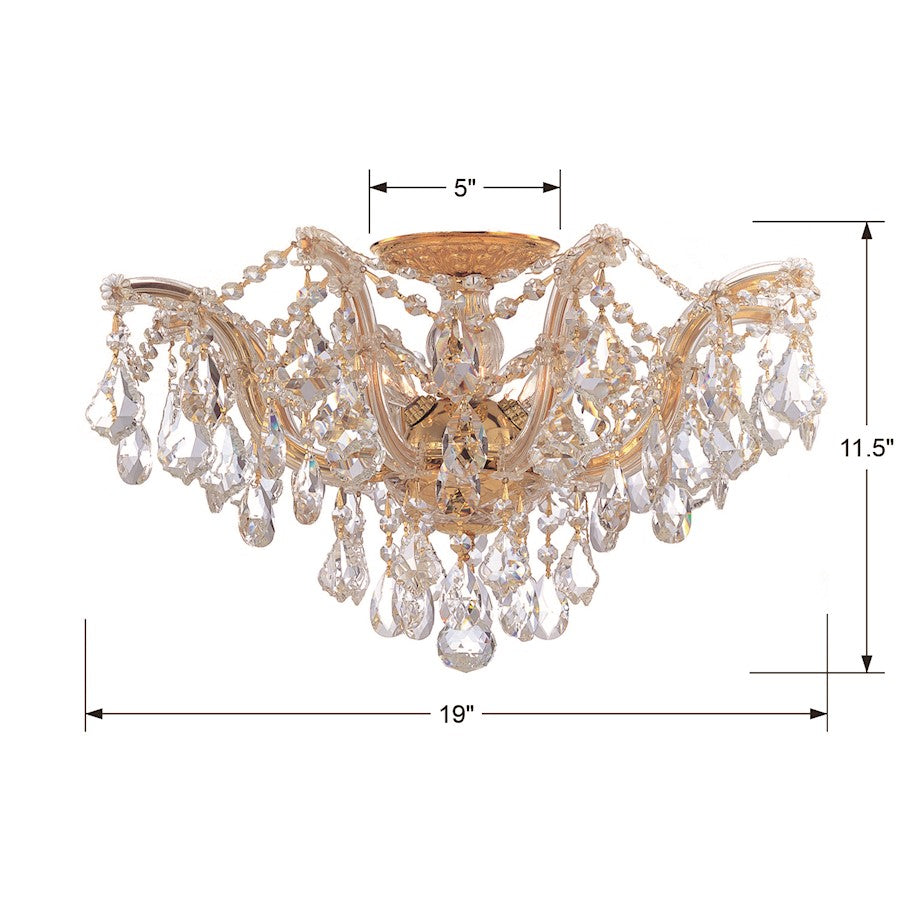 Crystorama Maria Theresa 5 Light Semi Flush Mount