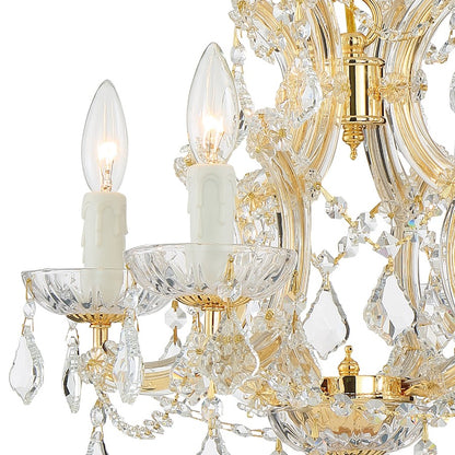 4 Light Mini Chandelier, Gold