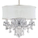 Crystorama Brentwood 12 Light Smooth Shade Chandelier, Chrome - 4489-CH-SMW-CL-S