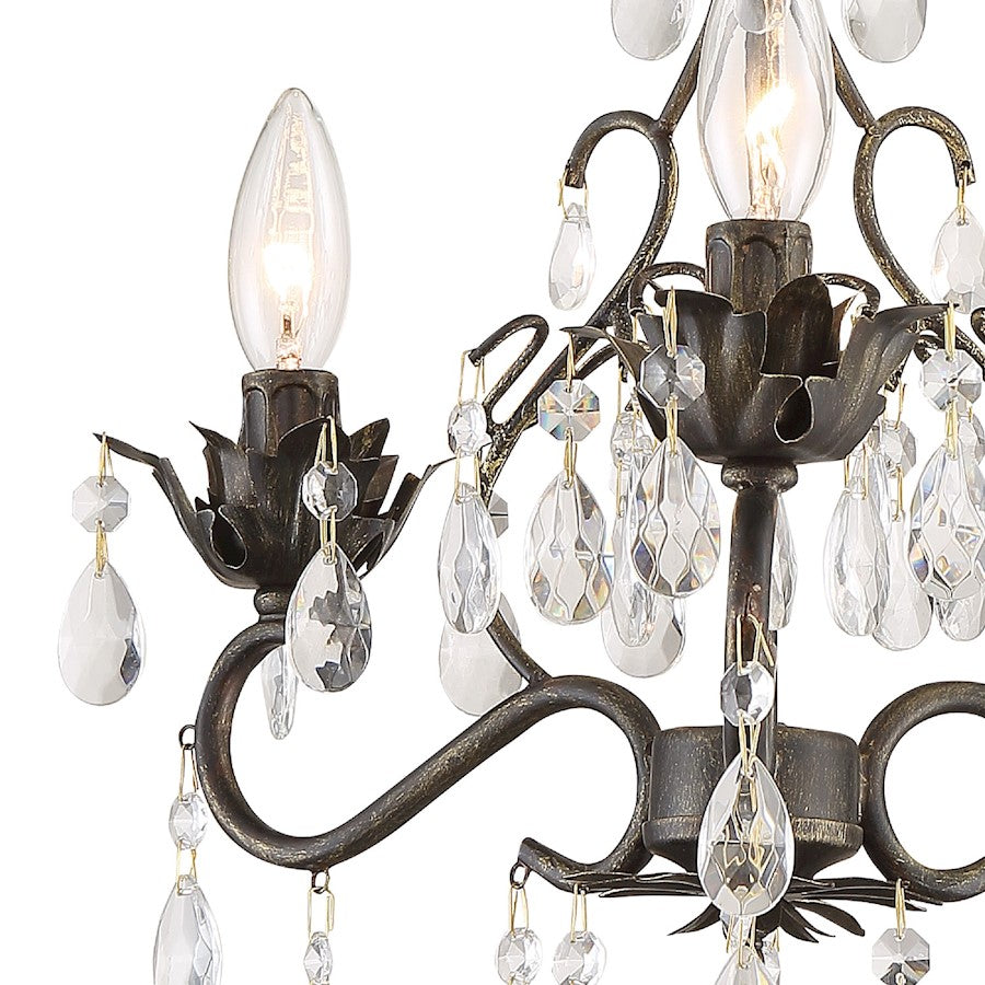 3 Light Mini-Chandelier, Bronze