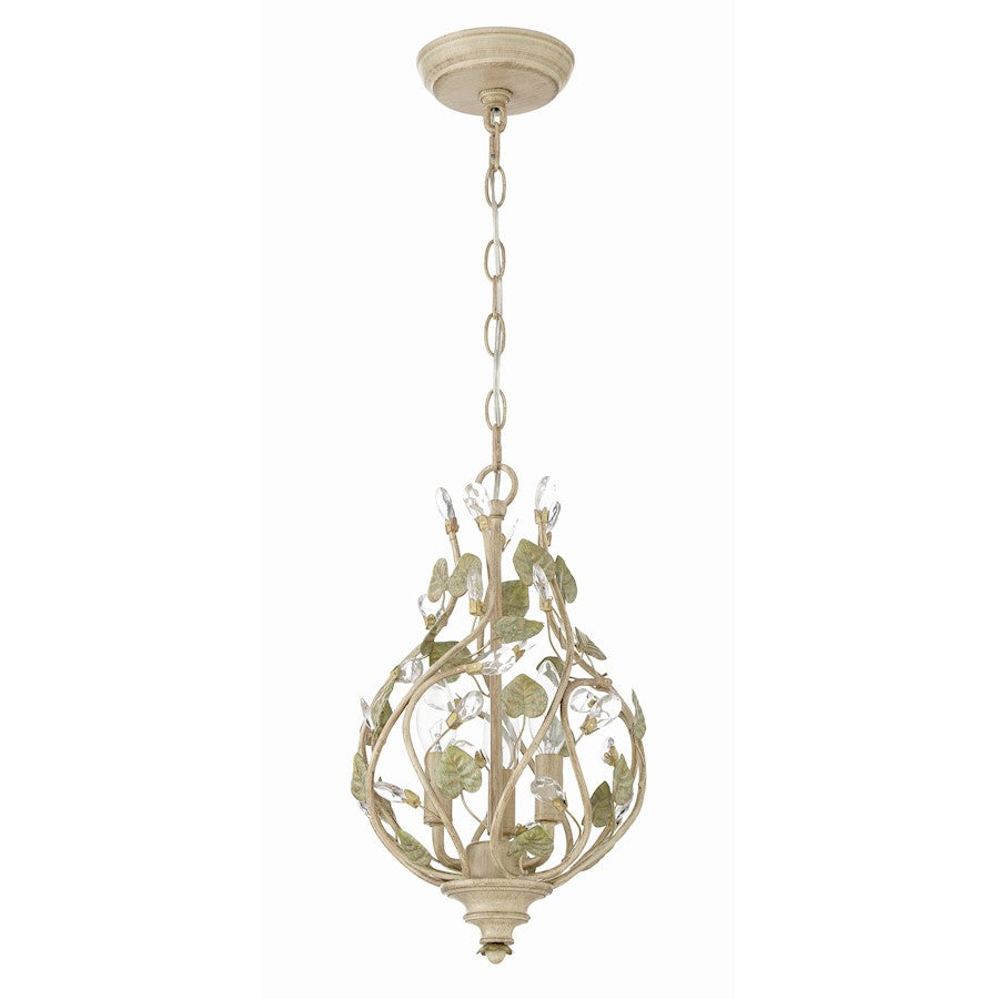 Crystorama Josie 3 Light Mini Chandelier, Champagne Green Tea - 4845-CT