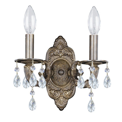 Paris Market 2 Light Clear Crystal Sconce I