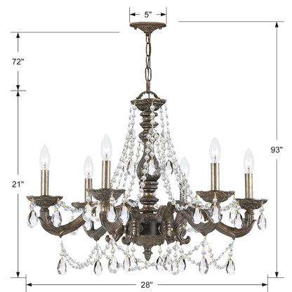 6 Light Crystal Chandelier