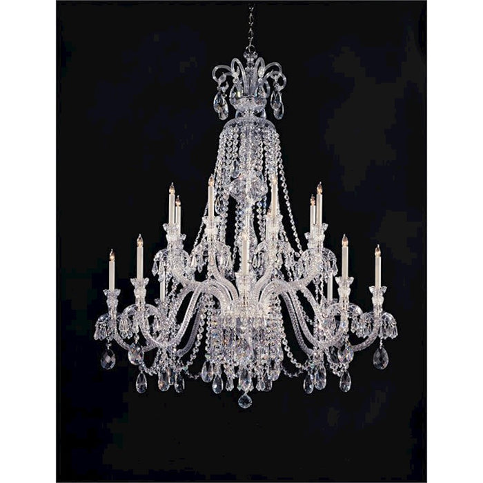 Crystorama Tradition Crystal 16-LT Chandelier, Chrome/Hand Cut - 5028-CH-CL-MWP