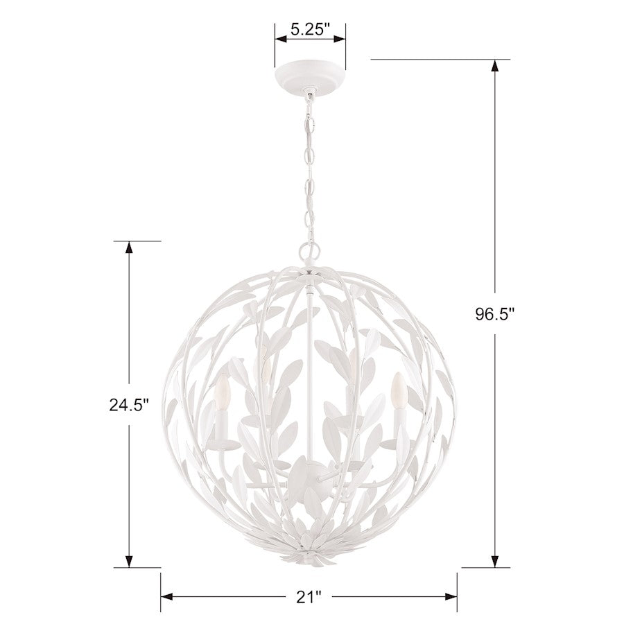 Broche Chandelier, Matte White