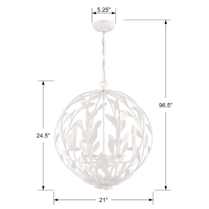 Broche Chandelier, Matte White