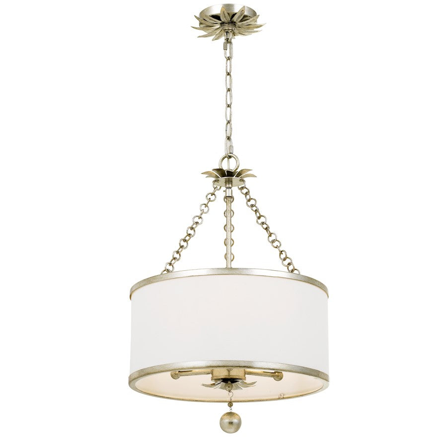 3 Light Chandelier, Drum Shade