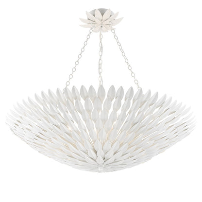 8 Light Chandelier, Matte White