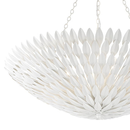 8 Light Chandelier, Matte White