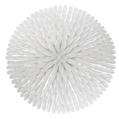 Crystorama Broche 8 Light Flush Mount, Matte White