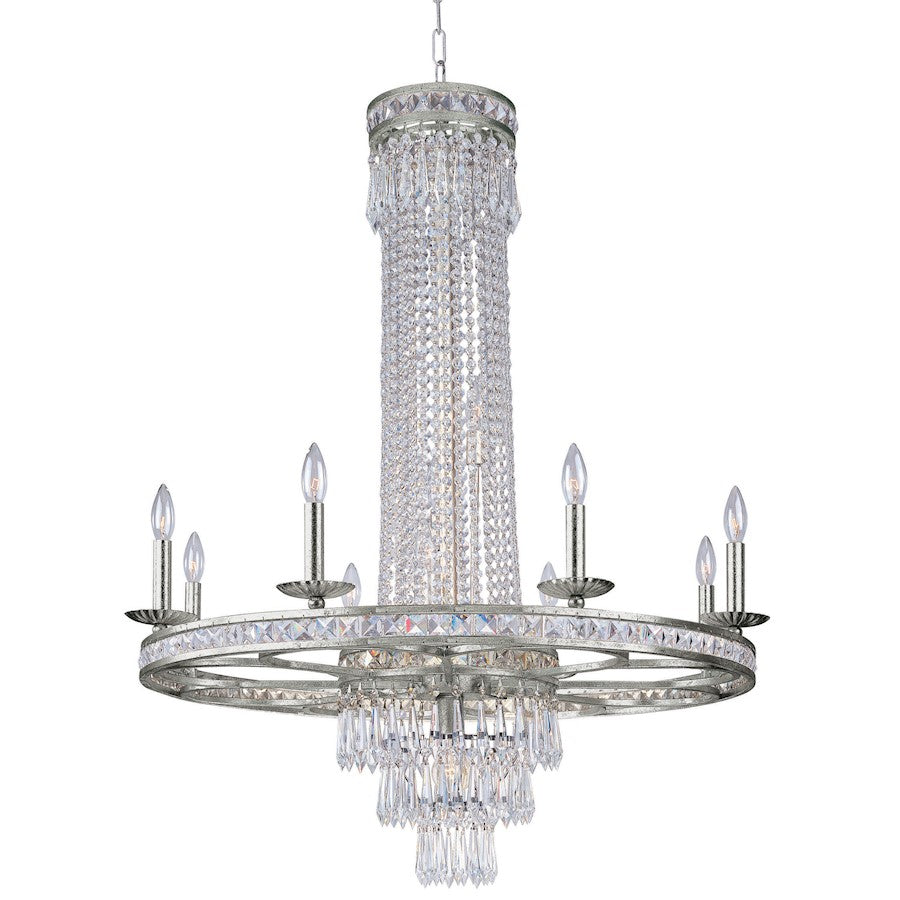 12 Light Crystal Bronze Chandelier