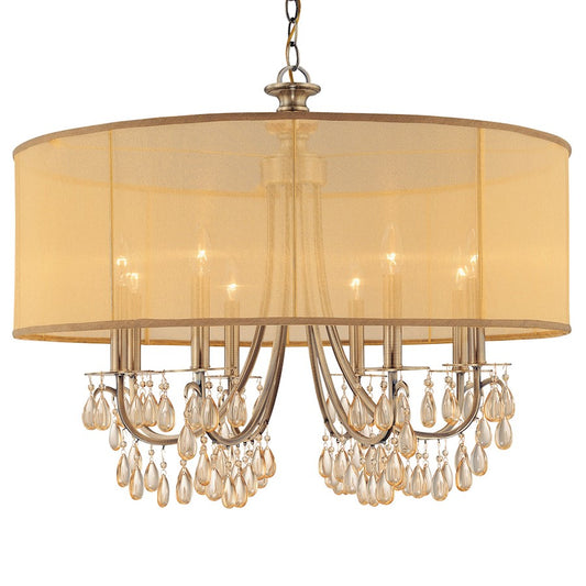 8 Light Drum Shade Chandelier