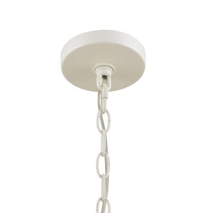 1-Light Sphere Mini Chandelier, White