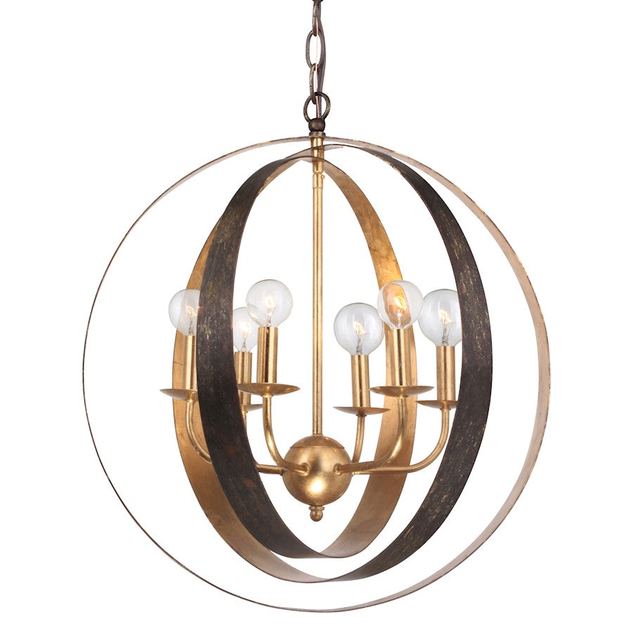 6 Light Sphere Large Chandelier