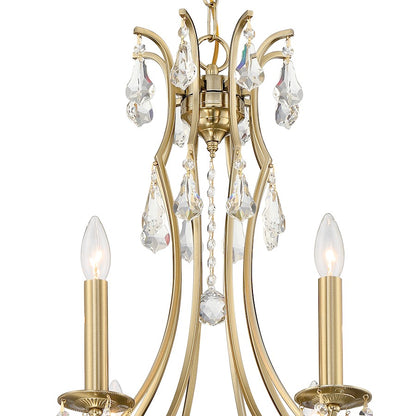 8 Light Chandelier, Vibrant Gold