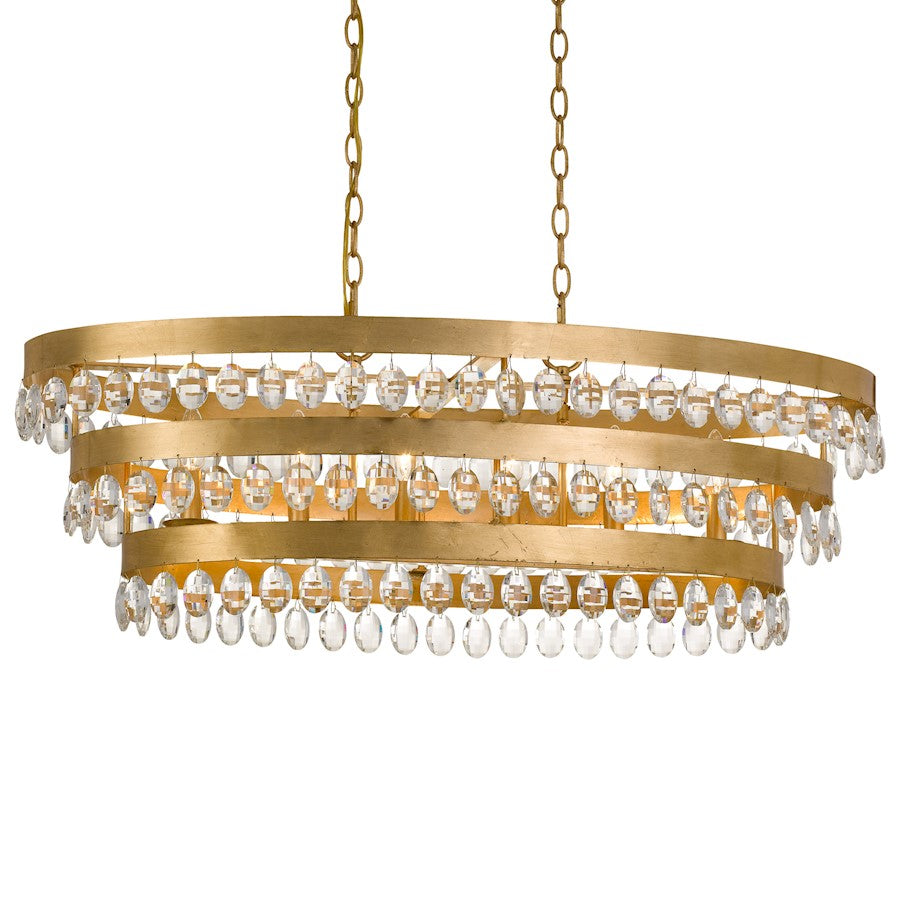 6 Light Linear Chandelier