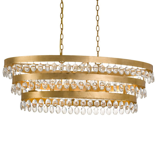 6 Light Linear Chandelier